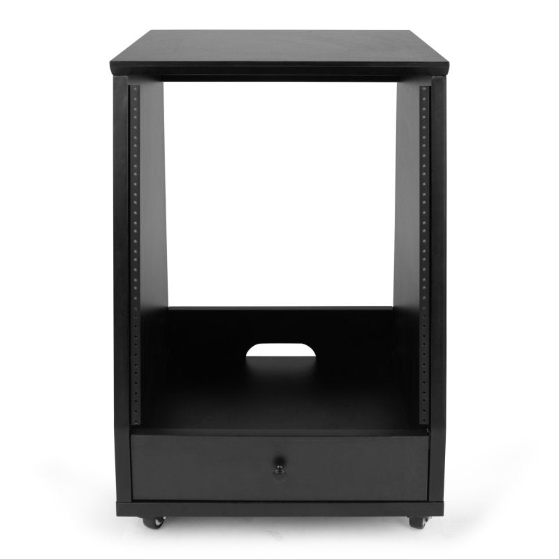 Gator GFW-ELITESTUDIORK12-BLK Elite Angled Studio Rack 12U, Black 