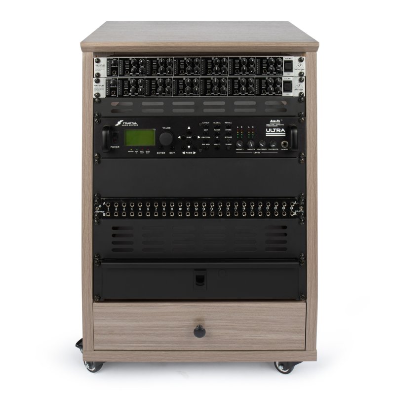 Gator GFW-ELITESTUDIORK12-GRY Elite Angled Studio Rack 12U, Grey 