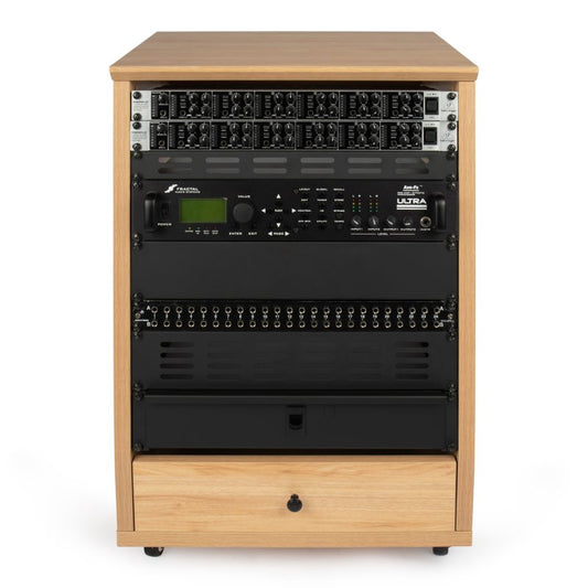 Gator GFW-ELITESTUDIORK12-MPL Elite Angled Studio Rack 12U, Maple