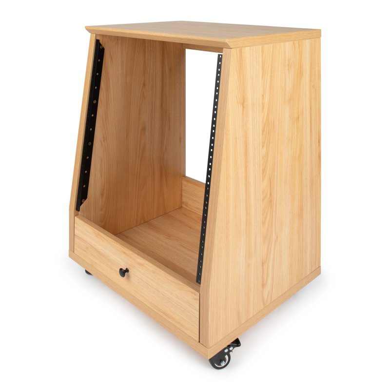 Gator GFW-ELITESTUDIORK12-MPL Elite Angled Studio Rack 12U, Maple 