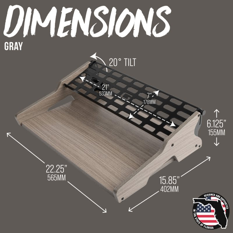 Gator GFW-ELTSYNTHOASIS32-GRY Frameworks Elite Series Synth Oasis for 32-Key MIDI Controllers, Gray 