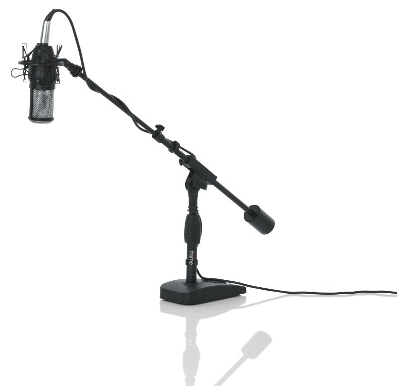 Gator GFW-MIC-0822 Telescoping Boom Mic Stand Desktop & Bass Drum 