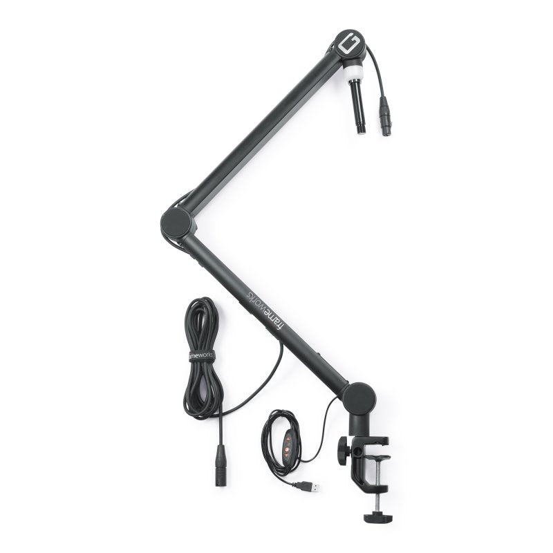 Gator GFW-MIC-BCBM4000 Professional Broadcast Boom Mic Stand With LED Light