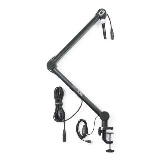 Gator GFW-MIC-BCBM4000 Professional Broadcast Boom Mic Stand With LED Light