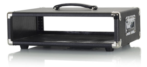 Gator GR-RETRORACK-2BK Vintage Amp Vibe Rack Case 2U, Black 