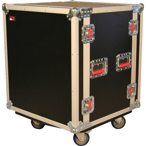 Gator GTOUR-SHK12CAST 12 Space Tour Style ATA Shock Rack Case with Casters