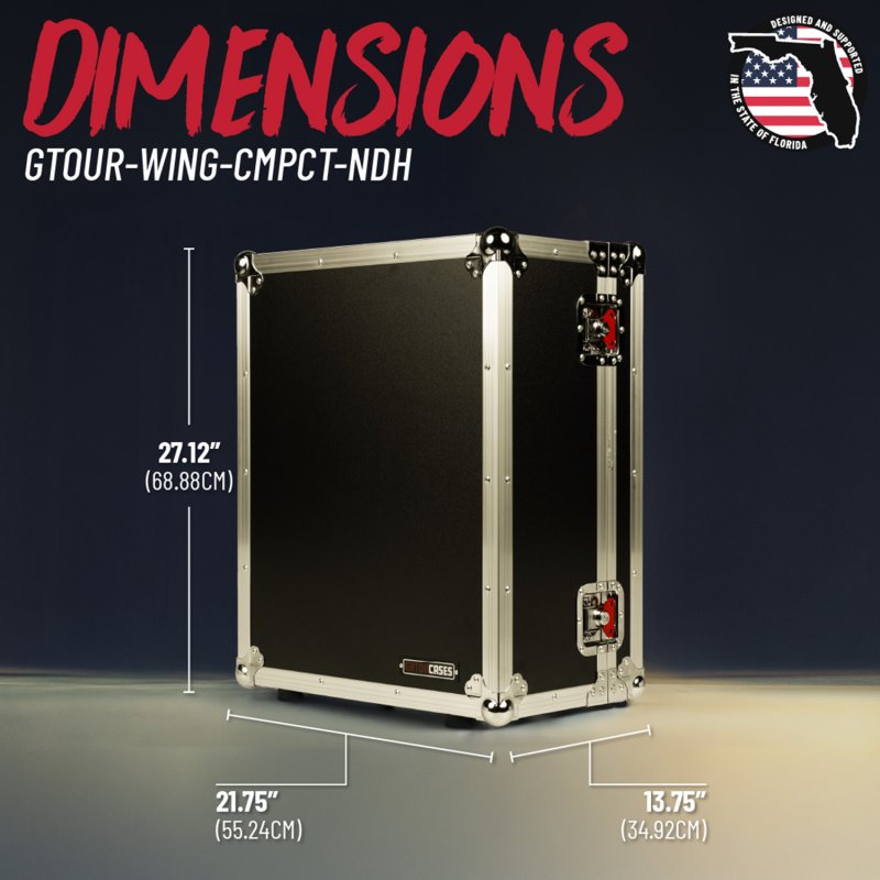 Gator Gtour Wing Cmpct Ndh GTOUR Case for Behringer WING Compact 48-channel Digital Mixer -No Doghouse