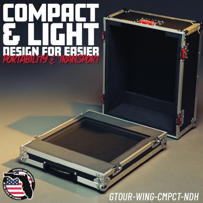 Gator Gtour Wing Cmpct Ndh GTOUR Case for Behringer WING Compact 48-channel Digital Mixer -No Doghouse 