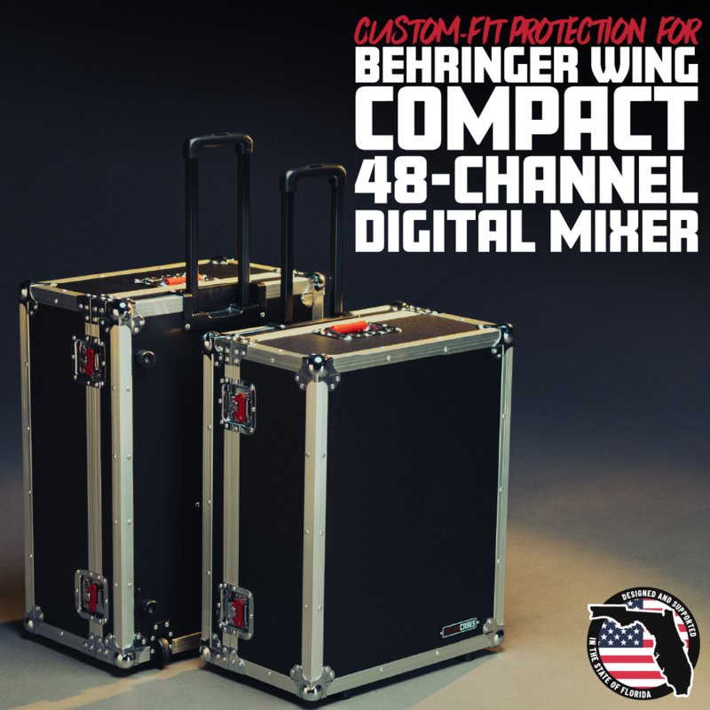 Gator Gtour Wing Cmpct Ndh GTOUR Case for Behringer WING Compact 48-channel Digital Mixer -No Doghouse