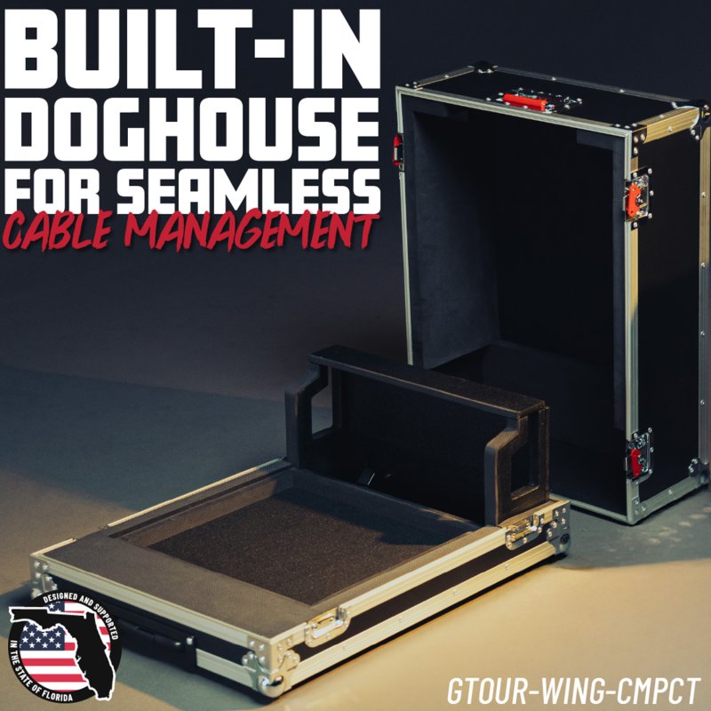 Gator Gtour Wing Cmpct Case for Behringer WING Compact 48-channel Digital Mixer with Doghouse 