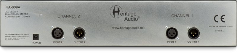 Heritage Audio HA609A 2-channel British-Spec Compressor / Limiter With Transformer