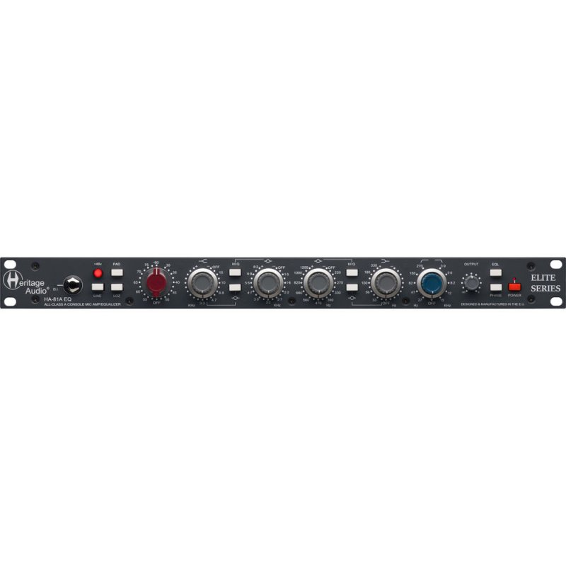 Heritage Audio HA81A Channel Strip with 73-Style Mic Preamp & 81-Style EQ