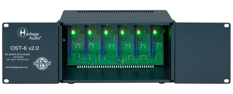 Heritage Audio HAOST6V2 500 Series 6-Slot Rack Cabinet with Power Handling