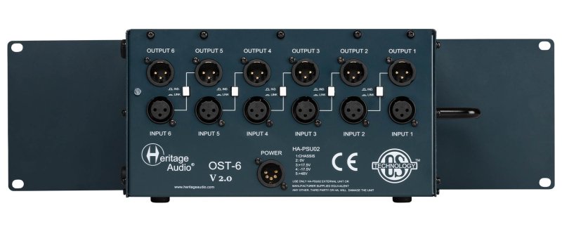 Heritage Audio HAOST6V2 500 Series 6-Slot Rack Cabinet with Power Handling 