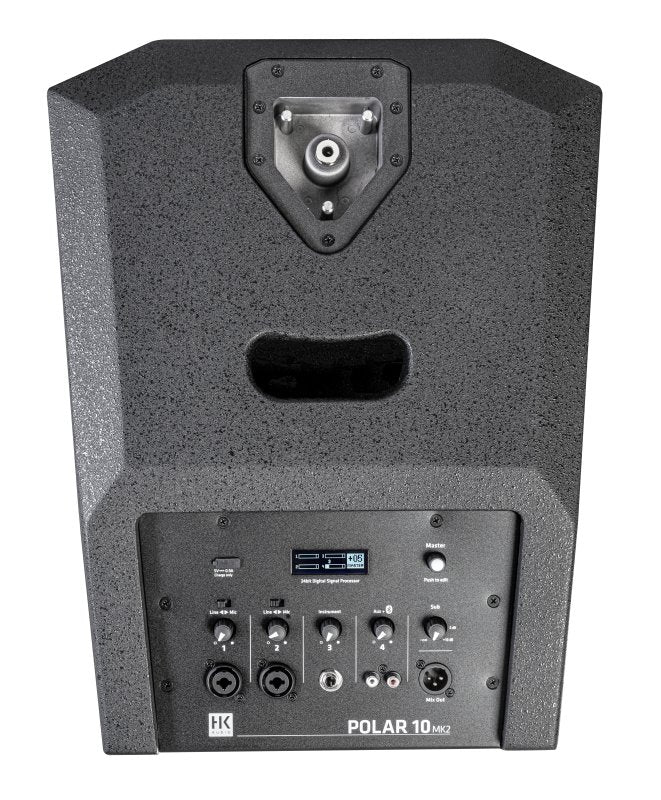 HK Audio HK-POLAR-10-MKII-BLK 2000W 10" Active Column Loudspeaker System, Black