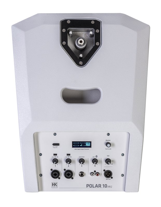 HK Audio HK-POLAR-10-MKII-WHT 2000W 10" Active Column Loudspeaker System, White 