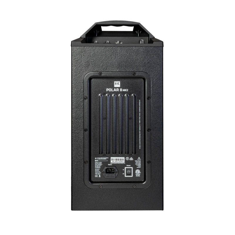 HK Audio HK-POLAR-8-MKII-BLK Compact 2,000W Column PA System with 8" Subwoofer, Bluetooth 5, TWS Stereo & 3-Channel Mixer (Black) 