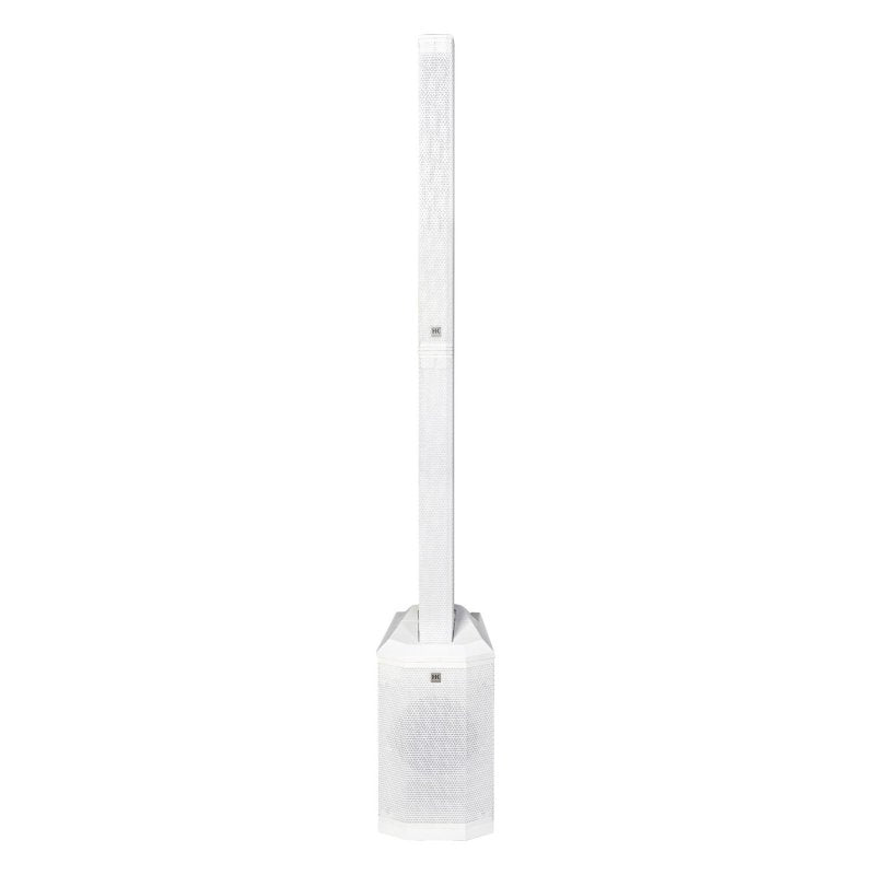 HK Audio HK-POLAR-8-MKII-WHT Compact 2,000W Column PA System with 8" Subwoofer, Bluetooth 5, TWS Stereo & 3-Channel Mixer (White) 
