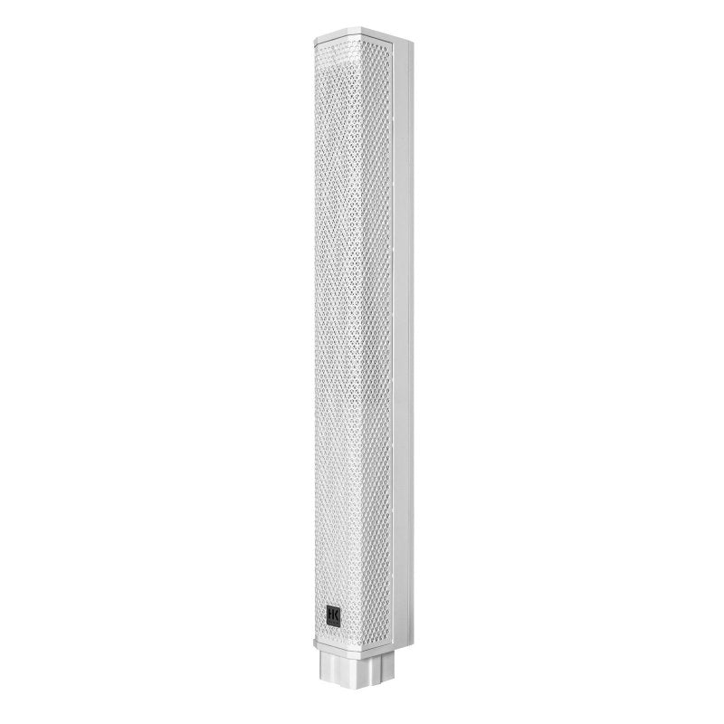 HK Audio HK-POLAR-8-MKII-WHT Compact 2,000W Column PA System with 8" Subwoofer, Bluetooth 5, TWS Stereo & 3-Channel Mixer (White) 