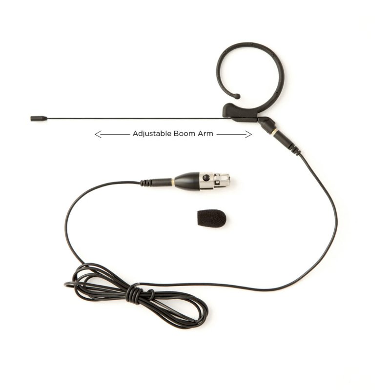 Audix HT7B3P Ultra-lightweight Head-worn Omnidirectional Microphone With 3-pin XLR, Black 
