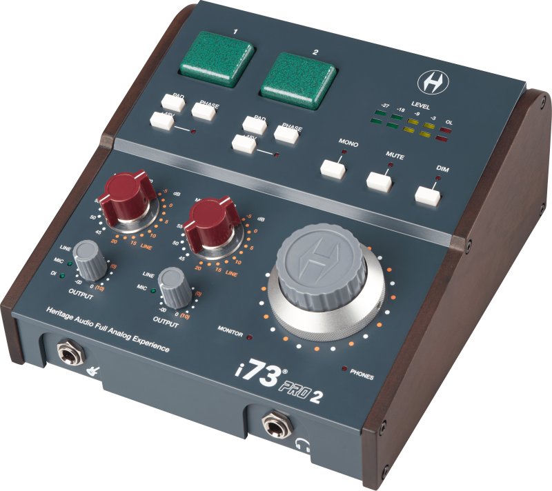 Heritage Audio I73PRO-2 2-In/4-Out USB-C Audio Interface with 2 Vintage-Style Preamps 