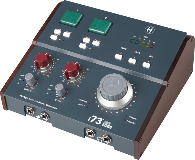 Heritage Audio I73PRO-EDGE 12-In/16-Out USB-C Audio Interface with 2 Vintage-style Preamps 