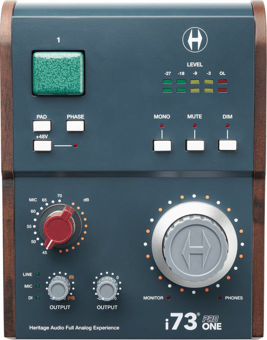Heritage Audio I73PRO-ONE 2-In/4-Out USB-C interface With Integrated 73 Style Preamp