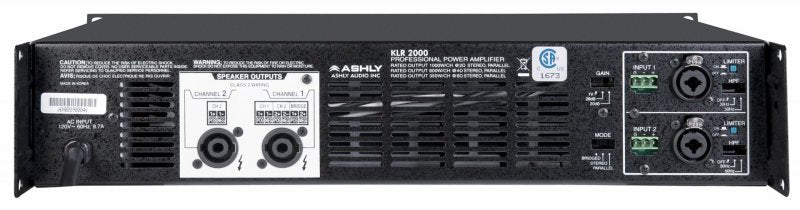 Ashly KLR2000 3200 Watt Professional Power Amp 