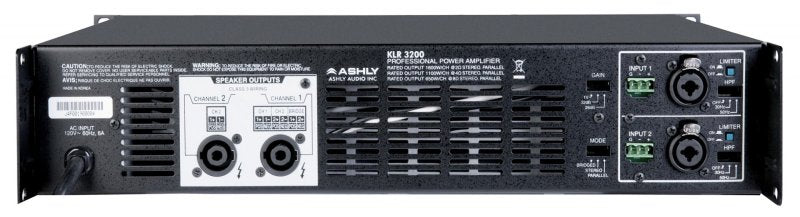 Ashly KLR3200 2 x 1600W High Performance Power Amplifier 