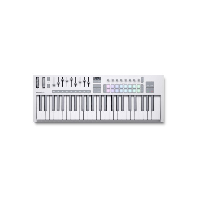 Novation LAUNCHKEY-49-MK4-WH 4th Gen 49-Key MIDI Keyboard, White 