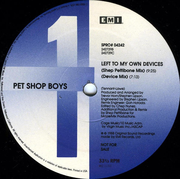 Club Mixes From The Pet Shop Boys Introspective Album | Rectangle Triangle  