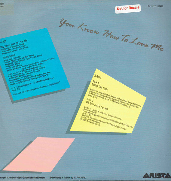 You Know How To Love Me Phyllis Hyman