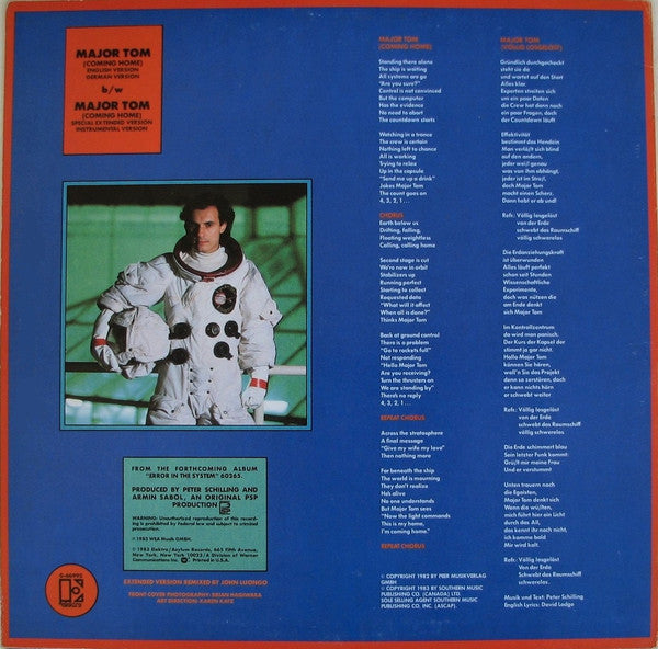 Major Tom (Coming Home) 2 Peter Schilling