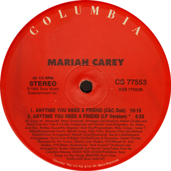 Anytime You Need A Friend Mariah Carey