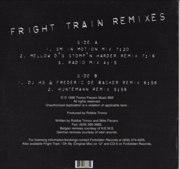 Fright Train (Remixes) Robbie Tronco