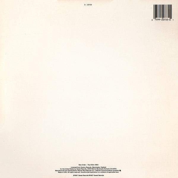True Faith / 1963 | Rectangle Triangle