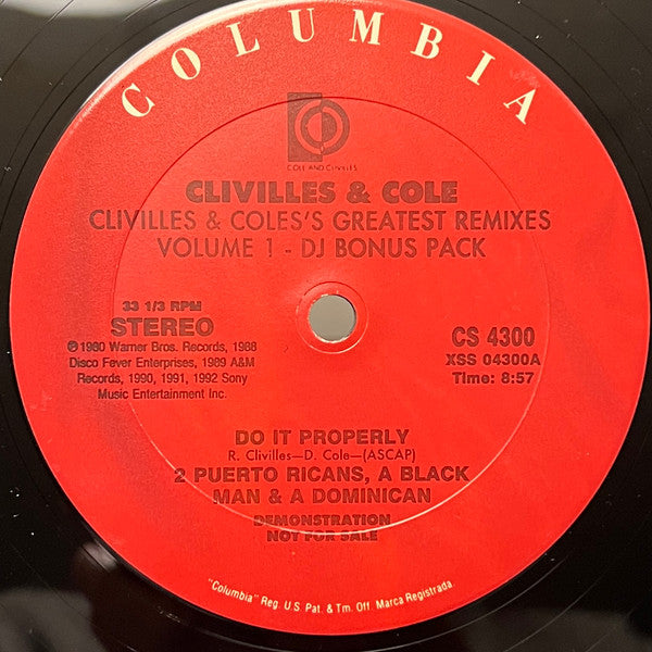 Greatest Remixes Vol. 1 (DJ Bonus Pack) Clivillés & Cole