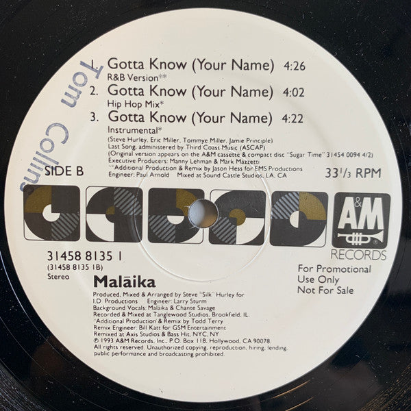 Gotta Know (Your Name) Malaika