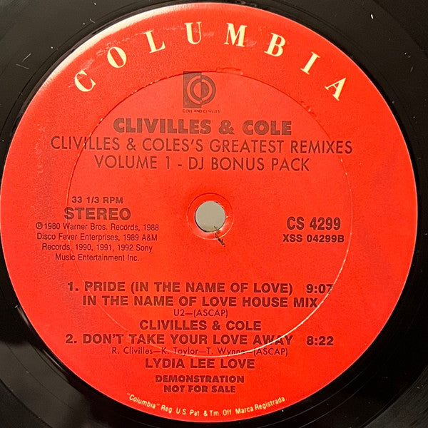 Greatest Remixes Vol. 1 (DJ Bonus Pack) Clivillés & Cole