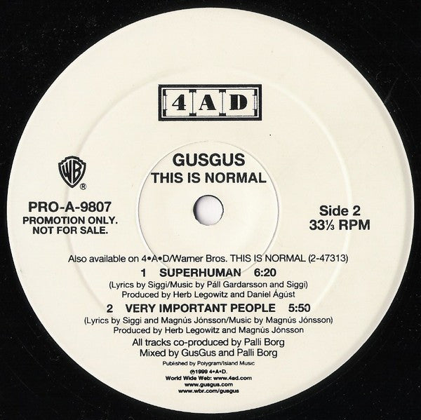 This Is Normal GusGus