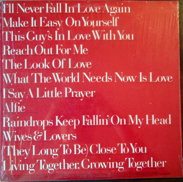 Burt Bacharach's Greatest Hits Burt Bacharach