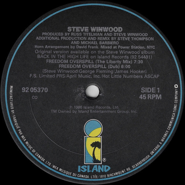 Débordement de liberté Steve Winwood