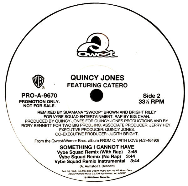 Quelque chose que je ne peux pas avoir Quincy Jones,Catero
