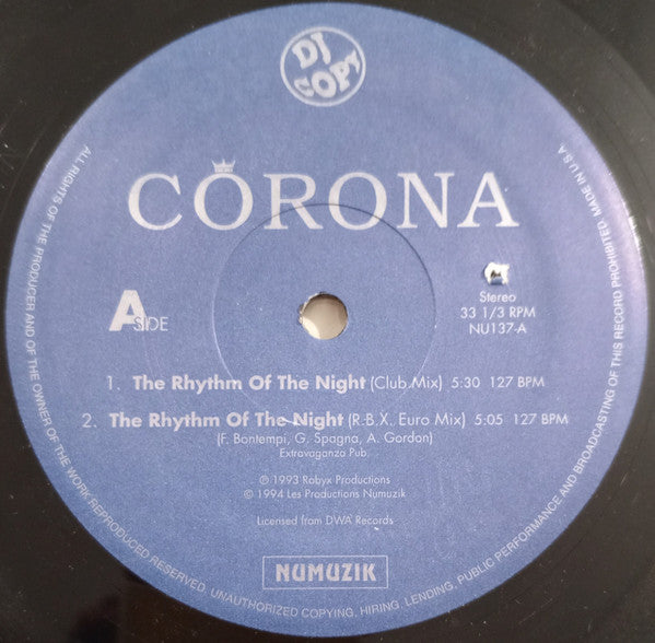 The Rhythm Of The Night / Take Control Corona,DJ Bobo