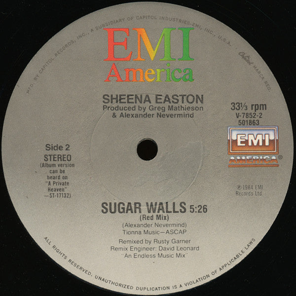 Sugar Walls (Dance Mix) Sheena Easton