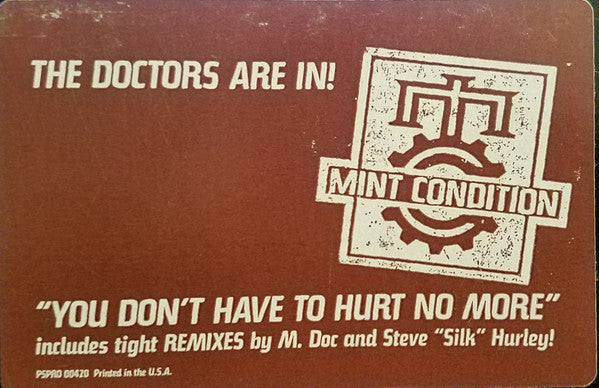 You Don't Have To Hurt No More Mint Condition