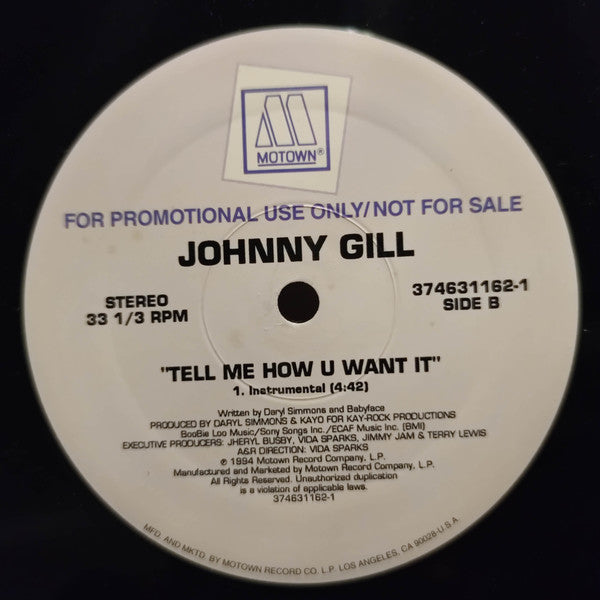 Tell Me How U Want It Johnny Gill