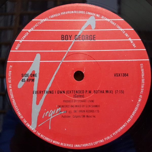 Everything I Own Boy George