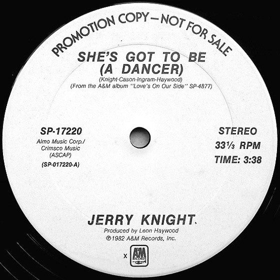 Elle doit être (une danseuse) Jerry Knight
