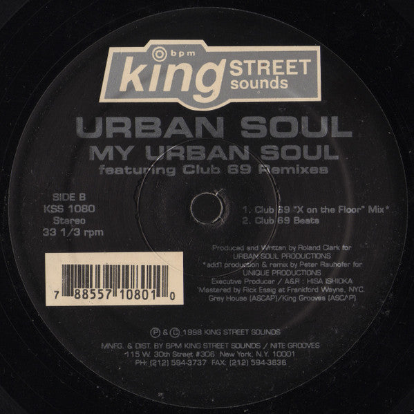 My Urban Soul (Club 69 Remixes) Urban Soul
